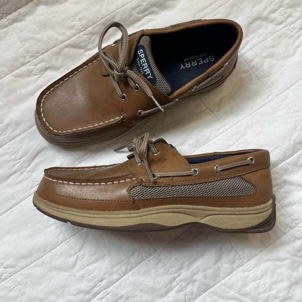 Sperry Boys Size 4, Women’s Size 5 Brown Boat Shoes